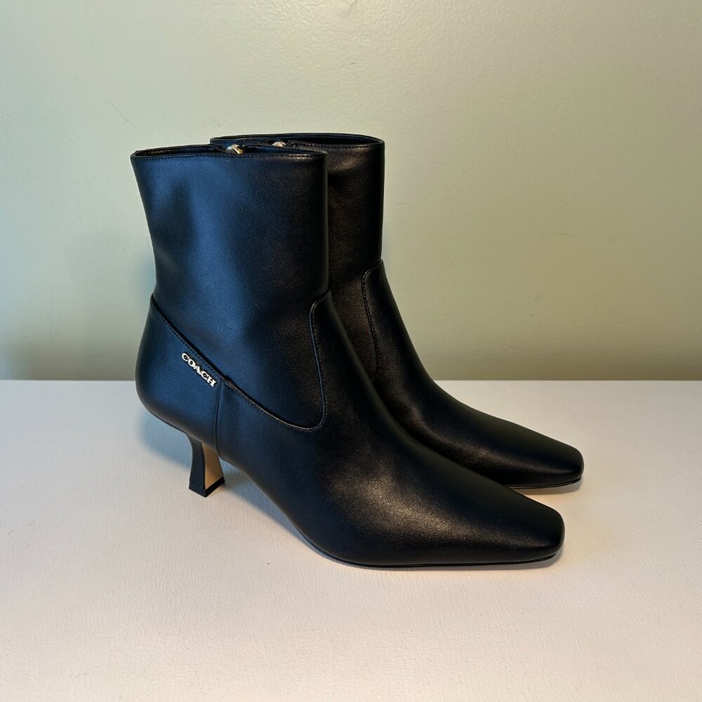 Coach Women's Leather Kitten Heel Bootie - Picture 6 of 15